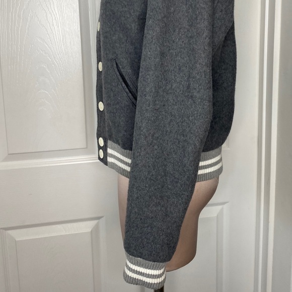 True Religion Sports Varsity Jacket Snap Buttons - Picture 4 of 9